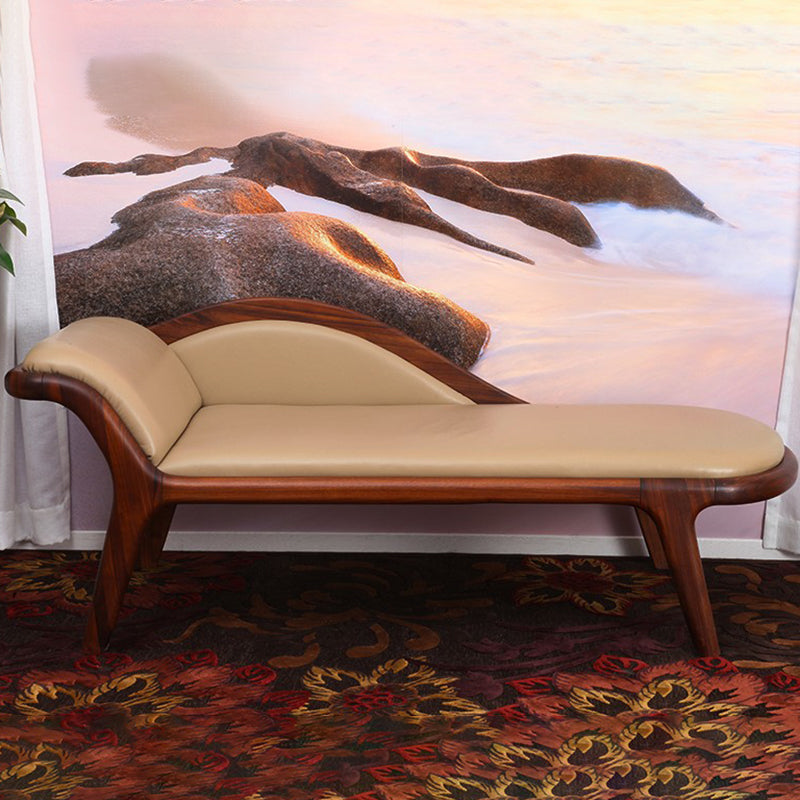 Traditional Wooden One Arm Chaise Flared Arms for Bedroom Living Room Clearhalo 'Chairs & Seating' 'Chaise Lounge' 'chaise_lounge' 'furn' 'furn_chaise_lounge' 'Furniture' 'Living Room Furniture' 7761968