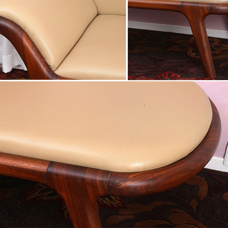 Traditional Wooden One Arm Chaise Flared Arms for Bedroom Living Room Clearhalo 'Chairs & Seating' 'Chaise Lounge' 'chaise_lounge' 'furn' 'furn_chaise_lounge' 'Furniture' 'Living Room Furniture' 7761969