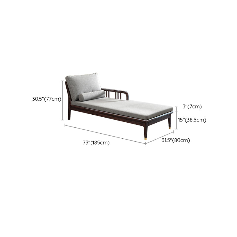 Traditional Wooden with Arms Chaise Round Arms for Bedroom Living Room Clearhalo 'Chairs & Seating' 'Chaise Lounge' 'chaise_lounge' 'furn' 'furn_chaise_lounge' 'Furniture' 'Living Room Furniture' 7761988