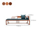 Chaise longue tradizionale con braccioli in legno con braccioli tondi per camera da letto soggiorno