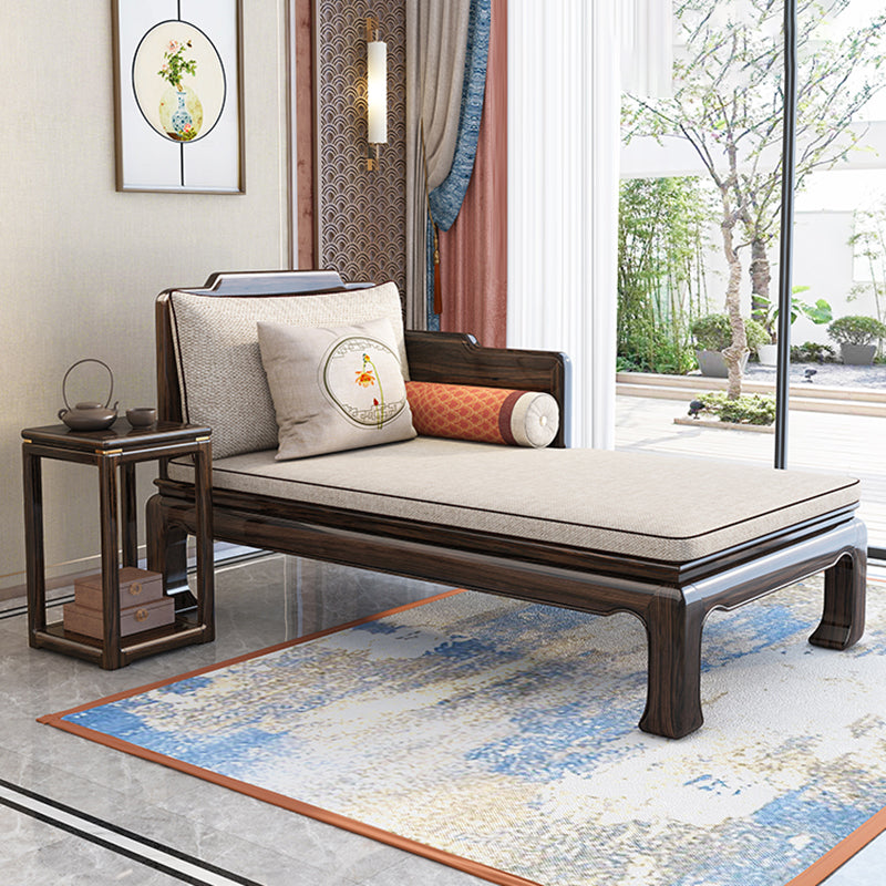 Chaise tradicional con brazos y almohada, brazos redondos para dormitorio, sala de estar