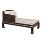 Chaise tradicional con brazos y almohada, brazos redondos para dormitorio, sala de estar
