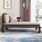 Chaise tradicional con brazos y almohada, brazos redondos para dormitorio, sala de estar