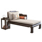 Chaise tradicional con brazos y almohada, brazos redondos para dormitorio, sala de estar
