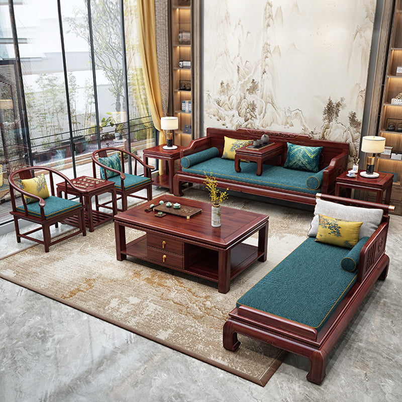 Chaise Tradicional con Brazos y Almohada Brazos Redondos para Salón