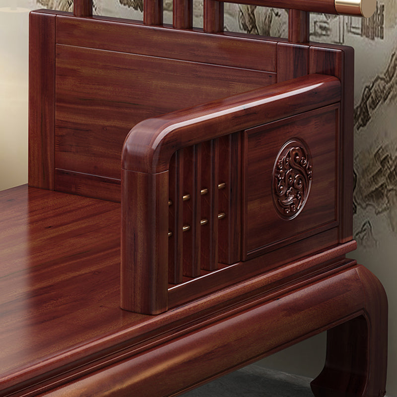 Chaise Tradicional con Brazos y Almohada Brazos Redondos para Salón