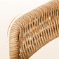 Contemporary Rattan Two Arm Chaise Flared Arms for Bedroom Living Room