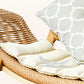 Contemporary Rattan Two Arm Chaise Flared Arms for Bedroom Living Room