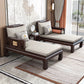 Traditional with Arms Wooden Chaise with Pillow Round Arms for Bedroom Living Room Clearhalo 'Chairs & Seating' 'Chaise Lounge' 'chaise_lounge' 'furn' 'furn_chaise_lounge' 'Furniture' 'Living Room Furniture' 7762040