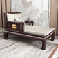 Traditional with Arms Wooden Chaise with Pillow Round Arms for Bedroom Living Room Clearhalo 'Chairs & Seating' 'Chaise Lounge' 'chaise_lounge' 'furn' 'furn_chaise_lounge' 'Furniture' 'Living Room Furniture' 7762041