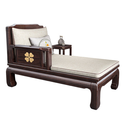 Traditional with Arms Wooden Chaise with Pillow Round Arms for Bedroom Living Room Right-Arm Chaise Clearhalo 'Chairs & Seating' 'Chaise Lounge' 'chaise_lounge' 'furn' 'furn_chaise_lounge' 'Furniture' 'Living Room Furniture' 7762043