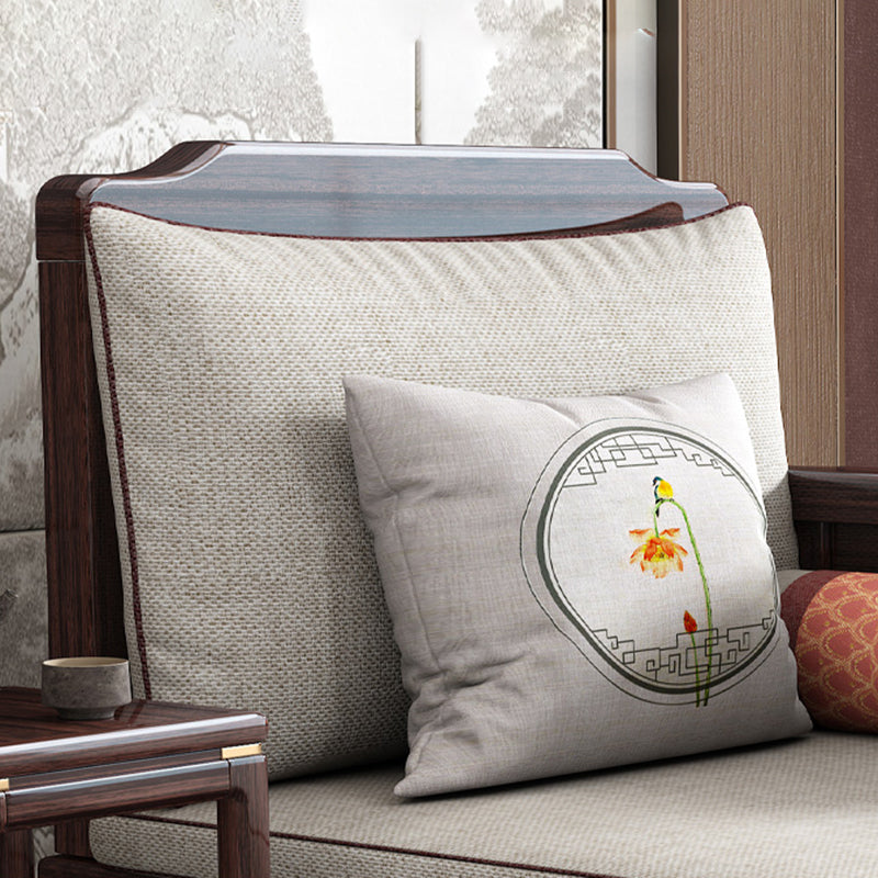 Traditional with Arms Wooden Chaise with Pillow Round Arms for Bedroom Living Room Clearhalo 'Chairs & Seating' 'Chaise Lounge' 'chaise_lounge' 'furn' 'furn_chaise_lounge' 'Furniture' 'Living Room Furniture' 7762045