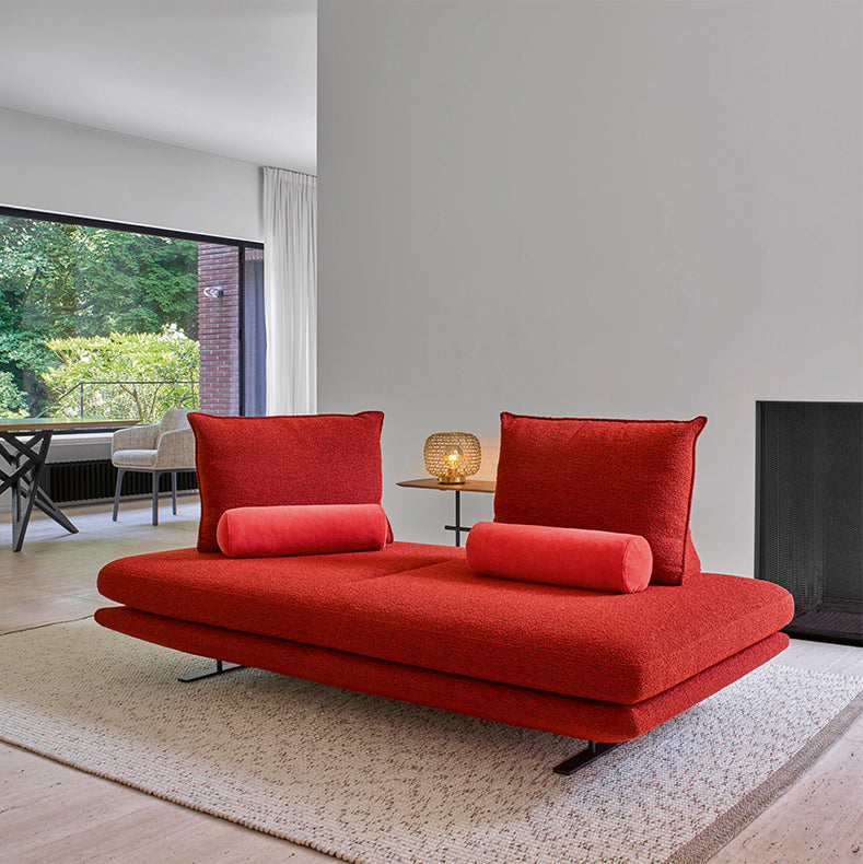 Contemporary Upholstered Solid Color Chaise Chair with Metal Legs Clearhalo 'Chairs & Seating' 'Chaise Lounge' 'chaise_lounge' 'furn' 'furn_chaise_lounge' 'Furniture' 'Living Room Furniture' 7762051