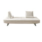 Contemporary Upholstered Solid Color Chaise Chair with Metal Legs 2-Seater Sofa Cotton and Linen Beige Clearhalo 'Chairs & Seating' 'Chaise Lounge' 'chaise_lounge' 'furn' 'furn_chaise_lounge' 'Furniture' 'Living Room Furniture' 7762061