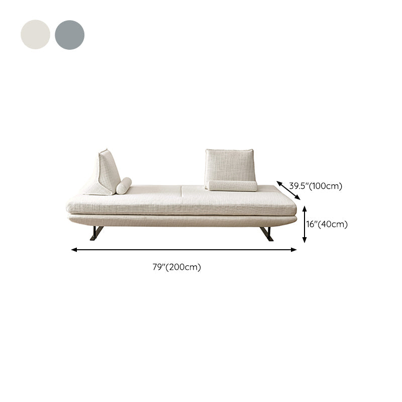 Contemporary Upholstered Solid Color Chaise Chair with Metal Legs Clearhalo 'Chairs & Seating' 'Chaise Lounge' 'chaise_lounge' 'furn' 'furn_chaise_lounge' 'Furniture' 'Living Room Furniture' 7762067