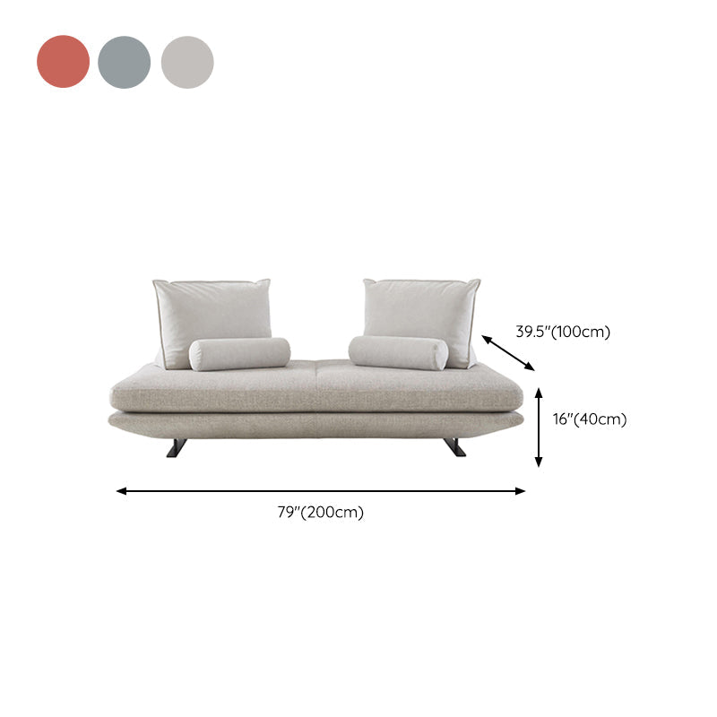 Contemporary Upholstered Solid Color Chaise Chair with Metal Legs Clearhalo 'Chairs & Seating' 'Chaise Lounge' 'chaise_lounge' 'furn' 'furn_chaise_lounge' 'Furniture' 'Living Room Furniture' 7762068