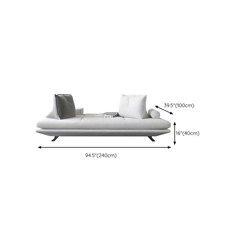 Contemporary Upholstered Solid Color Chaise Chair with Metal Legs Clearhalo 'Chairs & Seating' 'Chaise Lounge' 'chaise_lounge' 'furn' 'furn_chaise_lounge' 'Furniture' 'Living Room Furniture' 7762071