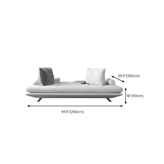 Contemporary Upholstered Solid Color Chaise Chair with Metal Legs Clearhalo 'Chairs & Seating' 'Chaise Lounge' 'chaise_lounge' 'furn' 'furn_chaise_lounge' 'Furniture' 'Living Room Furniture' 7762071
