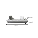 Contemporary Upholstered Solid Color Chaise Chair with Metal Legs Clearhalo 'Chairs & Seating' 'Chaise Lounge' 'chaise_lounge' 'furn' 'furn_chaise_lounge' 'Furniture' 'Living Room Furniture' 7762071