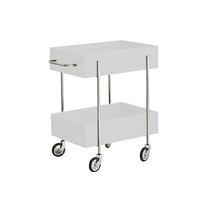 Industrial Sofa Side Accent Table with 2 Shelves in Wood for Living Room White 1 Clearhalo 'Coffee & Accent Tables' 'End & Side Tables' 'end_side_tables' 'furn' 'furn_end_side_tables' 'Furniture' 'Living Room Furniture' 7762107