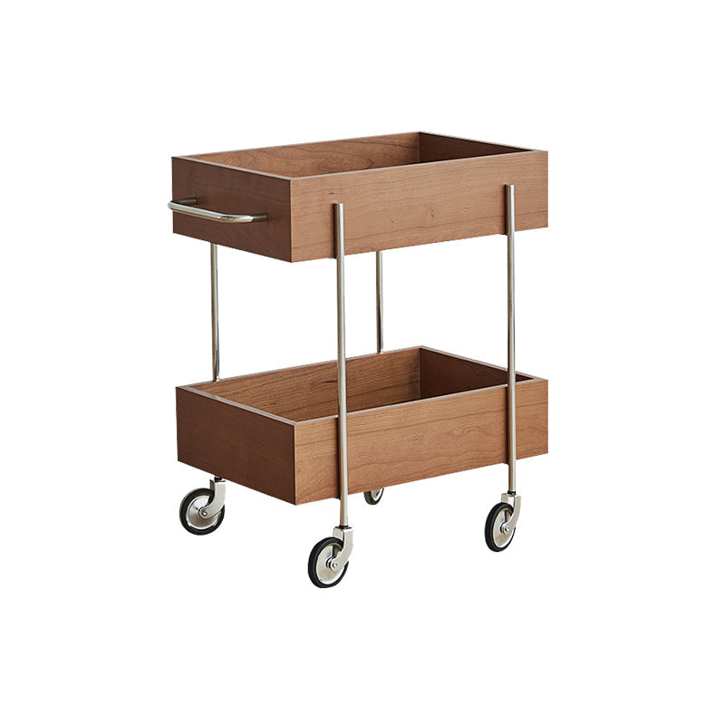 Industrial Sofa Side Accent Table with 2 Shelves in Wood for Living Room Natural 1 Clearhalo 'Coffee & Accent Tables' 'End & Side Tables' 'end_side_tables' 'furn' 'furn_end_side_tables' 'Furniture' 'Living Room Furniture' 7762109