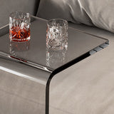 Modern Rectangle Acrylic Side End Snack Table with Sled Base Clearhalo 'Coffee & Accent Tables' 'End & Side Tables' 'end_side_tables' 'furn' 'furn_end_side_tables' 'Furniture' 'Living Room Furniture' 7762132