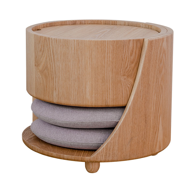 Tavolo da snack tradizionale laterale con scaffale e top vassoio per camera da letto