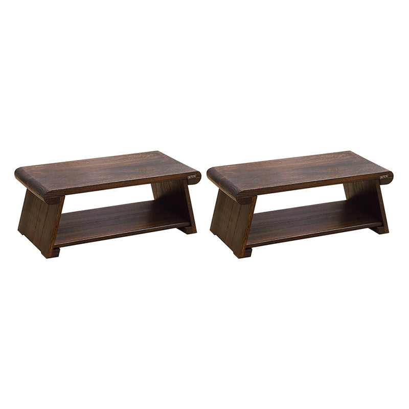 Traditional Side End Snack Table in Brown Solid Wood with Rectangle Top Flat 2 Clearhalo 'Coffee & Accent Tables' 'End & Side Tables' 'end_side_tables' 'furn' 'furn_end_side_tables' 'Furniture' 'Living Room Furniture' 7762189