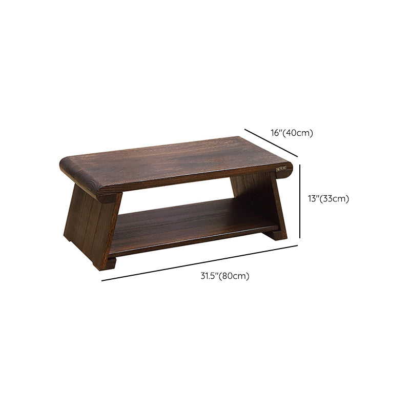 Traditional Side End Snack Table in Brown Solid Wood with Rectangle Top Clearhalo 'Coffee & Accent Tables' 'End & Side Tables' 'end_side_tables' 'furn' 'furn_end_side_tables' 'Furniture' 'Living Room Furniture' 7762194