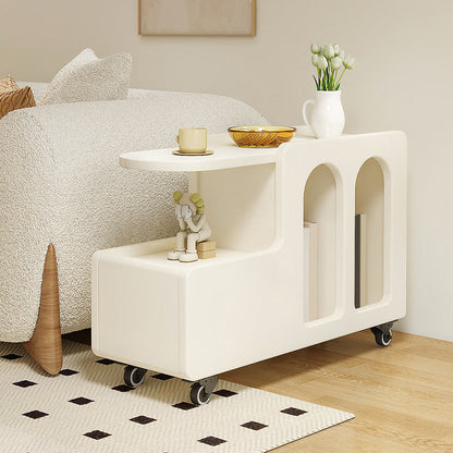 Contemporary White Wooden Sofa Side Accent Table for Living Room 1 Clearhalo 'Coffee & Accent Tables' 'End & Side Tables' 'end_side_tables' 'furn' 'furn_end_side_tables' 'Furniture' 'Living Room Furniture' 7762335