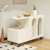 Contemporary White Wooden Sofa Side Accent Table for Living Room Clearhalo 'Coffee & Accent Tables' 'End & Side Tables' 'end_side_tables' 'furn' 'furn_end_side_tables' 'Furniture' 'Living Room Furniture' 7762343