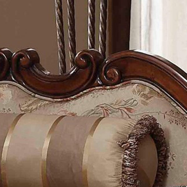 Traditional Solid Wood Upholstered One Armed Chaise with Fabric Pillow Clearhalo 'Chairs & Seating' 'Chaise Lounge' 'chaise_lounge' 'furn' 'furn_chaise_lounge' 'Furniture' 'Living Room Furniture' 7762372