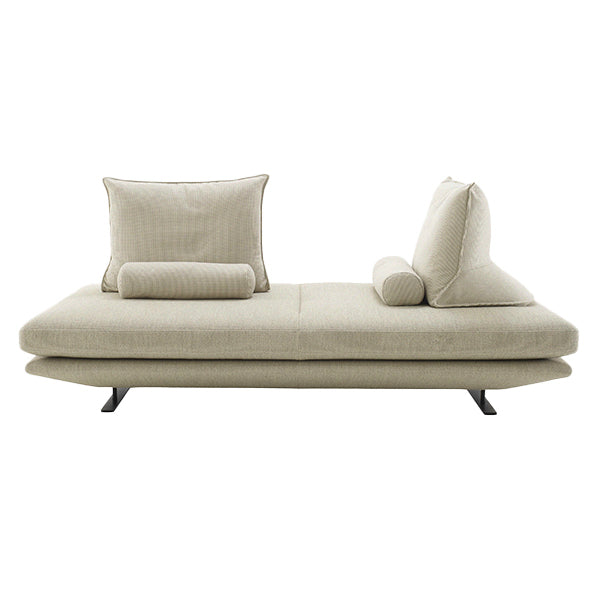 Contemporary Upholstered Solid Color Lounge Chair with Metal Legs 3-Seater Sofa Cotton Blend Clearhalo 'Chairs & Seating' 'Chaise Lounge' 'chaise_lounge' 'furn' 'furn_chaise_lounge' 'Furniture' 'Living Room Furniture' 7762377
