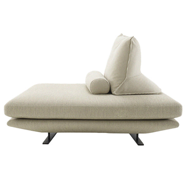 Contemporary Upholstered Solid Color Lounge Chair with Metal Legs 1-Seater Sofa Cotton Blend Clearhalo 'Chairs & Seating' 'Chaise Lounge' 'chaise_lounge' 'furn' 'furn_chaise_lounge' 'Furniture' 'Living Room Furniture' 7762382