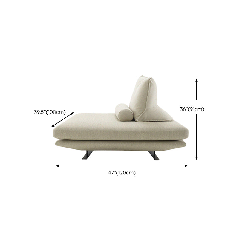 Contemporary Upholstered Solid Color Lounge Chair with Metal Legs Clearhalo 'Chairs & Seating' 'Chaise Lounge' 'chaise_lounge' 'furn' 'furn_chaise_lounge' 'Furniture' 'Living Room Furniture' 7762385