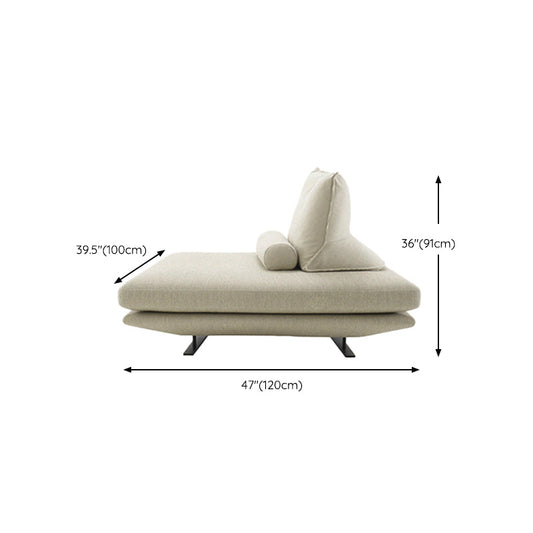 Contemporary Upholstered Solid Color Lounge Chair with Metal Legs Clearhalo 'Chairs & Seating' 'Chaise Lounge' 'chaise_lounge' 'furn' 'furn_chaise_lounge' 'Furniture' 'Living Room Furniture' 7762385