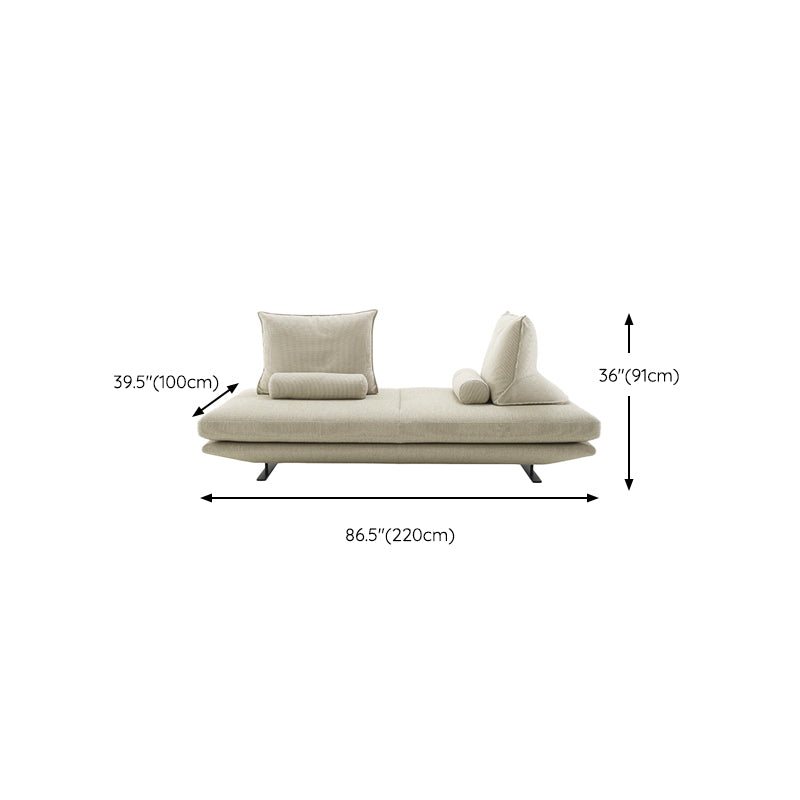 Contemporary Upholstered Solid Color Lounge Chair with Metal Legs Clearhalo 'Chairs & Seating' 'Chaise Lounge' 'chaise_lounge' 'furn' 'furn_chaise_lounge' 'Furniture' 'Living Room Furniture' 7762387