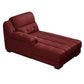 Modern Upholstered Cushioned Leather Pillow Top Arms Chaise Lounge Couch Red Left-Arm Chaise Clearhalo 'Chairs & Seating' 'Chaise Lounge' 'chaise_lounge' 'furn' 'furn_chaise_lounge' 'Furniture' 'Living Room Furniture' 7762422