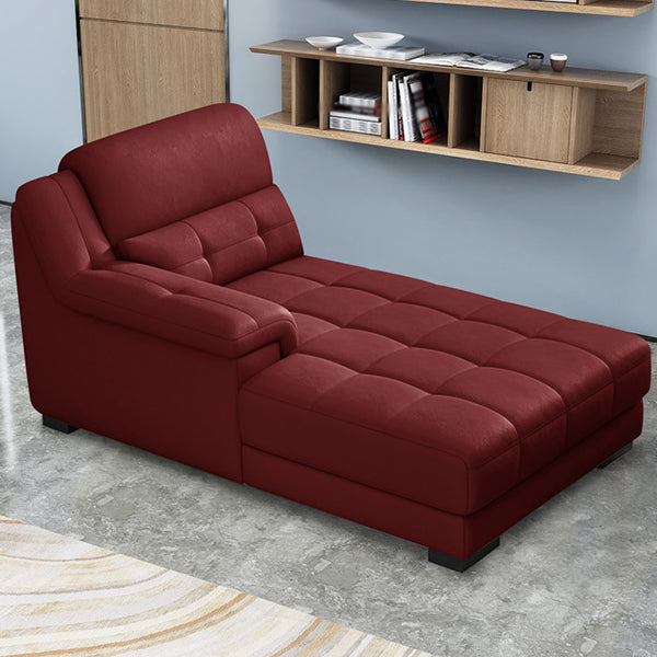 Modern Upholstered Cushioned Leather Pillow Top Arms Chaise Lounge Couch Clearhalo 'Chairs & Seating' 'Chaise Lounge' 'chaise_lounge' 'furn' 'furn_chaise_lounge' 'Furniture' 'Living Room Furniture' 7762425