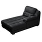 Modern Upholstered Cushioned Leather Pillow Top Arms Chaise Lounge Couch Leather Black Right-Arm Chaise Clearhalo 'Chairs & Seating' 'Chaise Lounge' 'chaise_lounge' 'furn' 'furn_chaise_lounge' 'Furniture' 'Living Room Furniture' 7762430