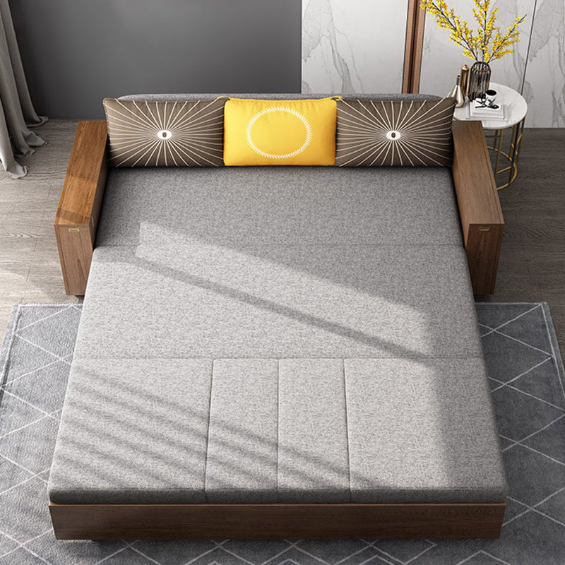 Massives Holzbauernhaus abnehmbares Futon -Schläfersofa mit Lagerung