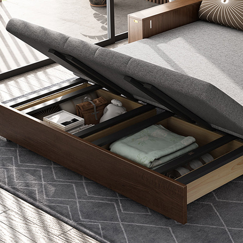 Ferme à bois massif canapé-lit de futon amovible avec stockage