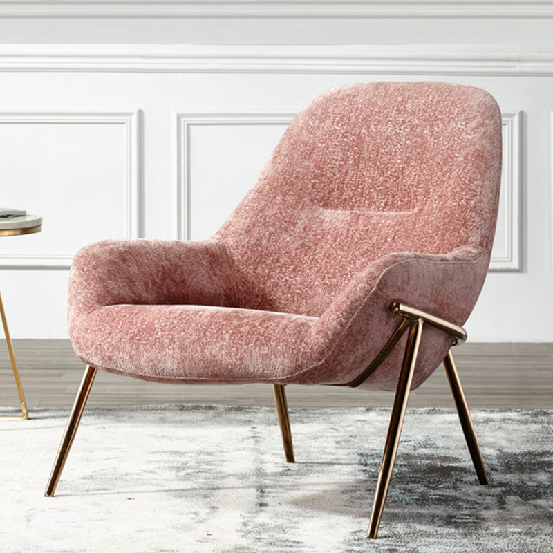 Mid-Century Modern Chenille Lounge Accent Chair for Living Room Clearhalo 'Accent Chairs' 'accent_chairs' 'Chairs & Seating' 'furn' 'furn_accent_chairs' 'Furniture' 'Living Room Furniture' 7762642