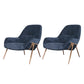 Mid-Century Modern Chenille Lounge Accent Chair for Living Room Blue 2 Piece Set Clearhalo 'Accent Chairs' 'accent_chairs' 'Chairs & Seating' 'furn' 'furn_accent_chairs' 'Furniture' 'Living Room Furniture' 7762647