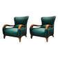 Traditional Wood Living Room Armchair Real Aniline Leather Accent Armchair 2 Piece Set Clearhalo 'Accent Chairs' 'accent_chairs' 'Chairs & Seating' 'furn' 'furn_accent_chairs' 'Furniture' 'Living Room Furniture' 7762658