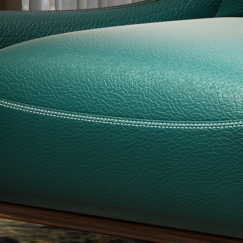 Traditional Wood Living Room Armchair Real Aniline Leather Accent Armchair Clearhalo 'Accent Chairs' 'accent_chairs' 'Chairs & Seating' 'furn' 'furn_accent_chairs' 'Furniture' 'Living Room Furniture' 7762666