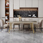 Luxury Kitchen Dinner Table Stone Rectangle 4 Legs Dining Table Clearhalo 'Dining Tables & Seating' 'Dining Tables' 'dining_table' 'furn' 'furn_dining_table' 'Furniture' 'Kitchen & Dining Furniture' 7762803