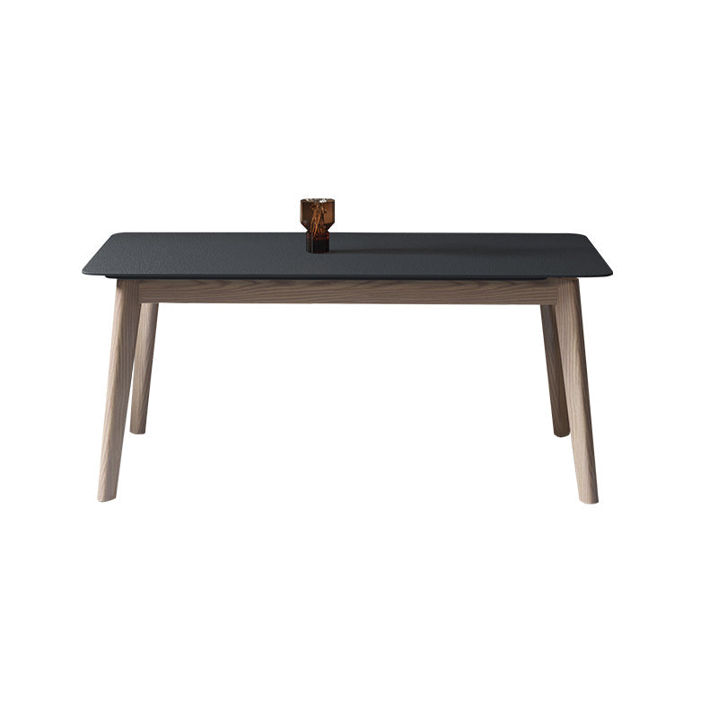 Modern Dining Table with Ash Wood Legs Rectangle Dinette Table Without Chairs Clearhalo 'Dining Tables & Seating' 'Dining Tables' 'dining_table' 'furn' 'furn_dining_table' 'Furniture' 'Kitchen & Dining Furniture' 7762827