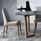 Modern Stone Rectangle Dining Table Wood Base for Dining Room