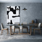 Modern Stone Rectangle Dining Table Wood Base for Dining Room